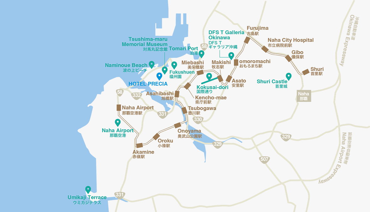 Hotel Precia sightseeing map